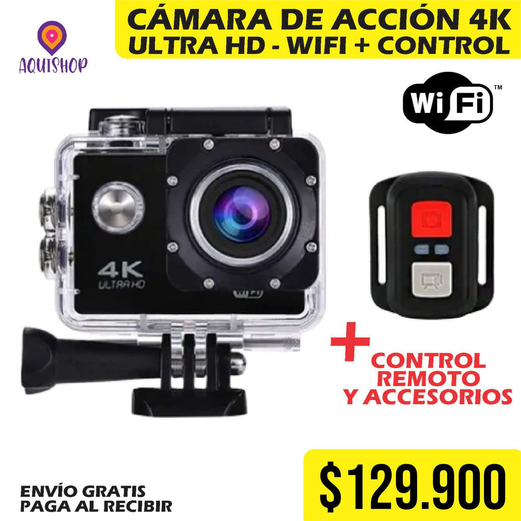 Camara Deportiva 4k Hd Wifi Control Sumergible Tipo Go Pro GO PRO
